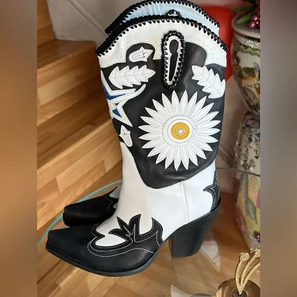 Free People c Jeffrey Campbell Conlon Cowboy Boots - Picture 6 of 8